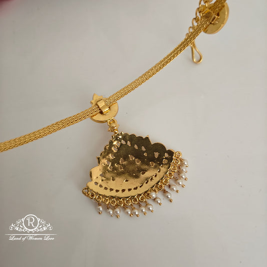 92.5 silver simple and Cute nanu patti necklace -RCK297-2