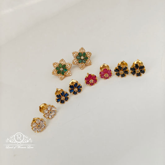 92.5 Silver Changble Model Earrings-RCJR1111