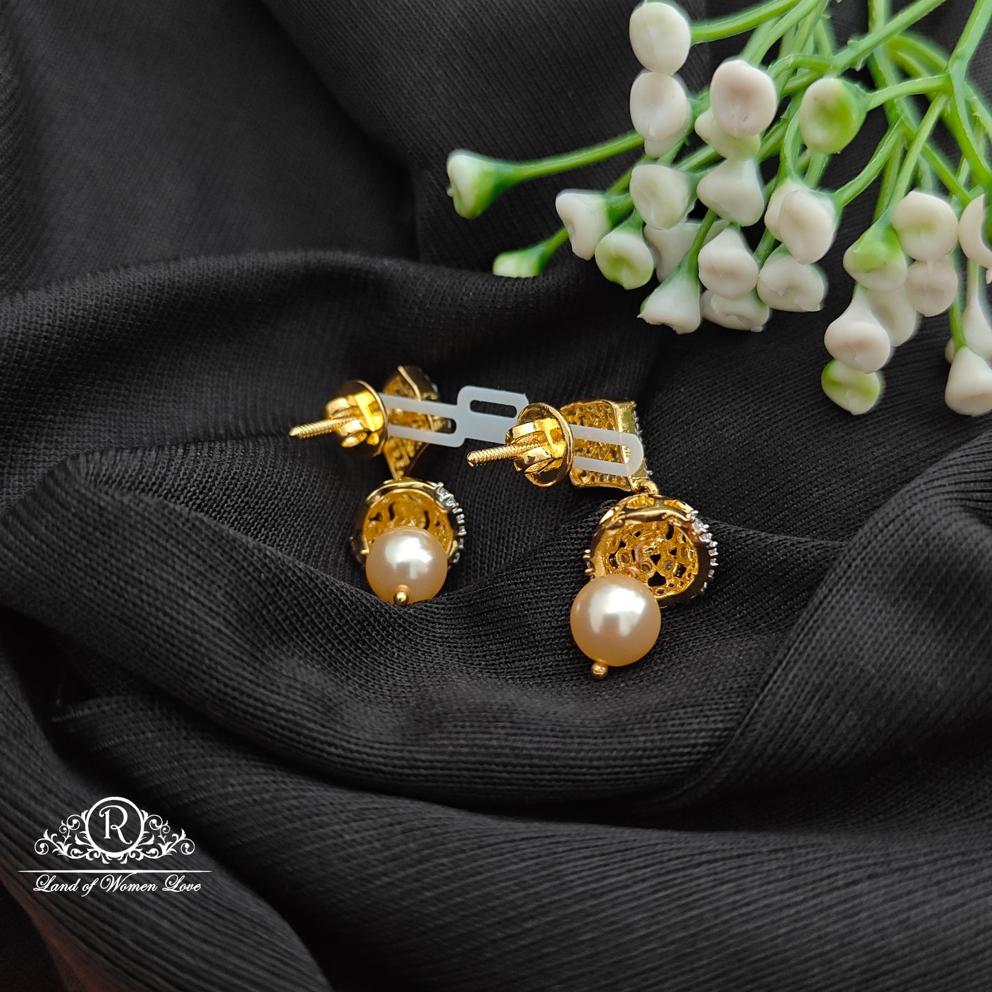 92.5 SILVER Diamond Finishing Earrings-RCCP111-1