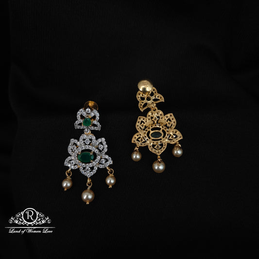 92.5 SILVER STONE EARRINGS-RCHD061