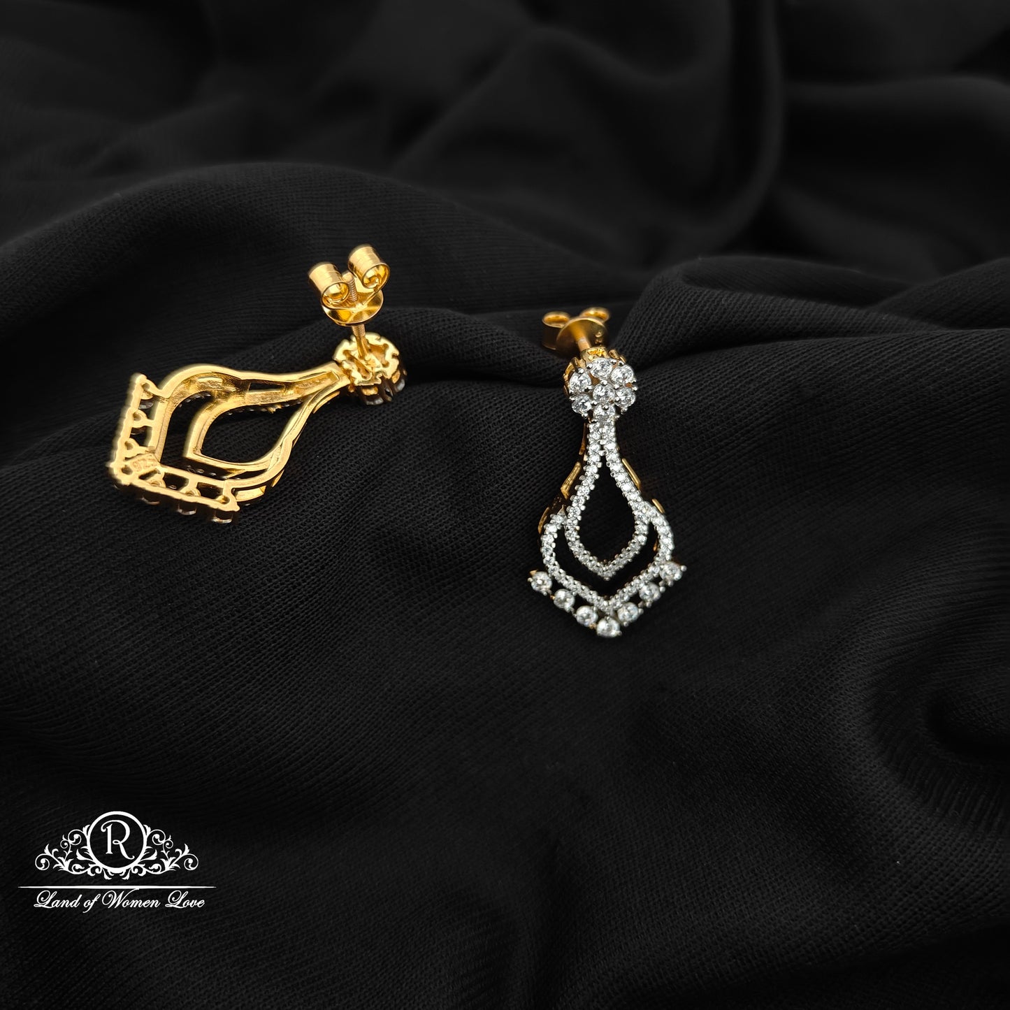 92.5 Silver diamond finishing Earrings -RCR114