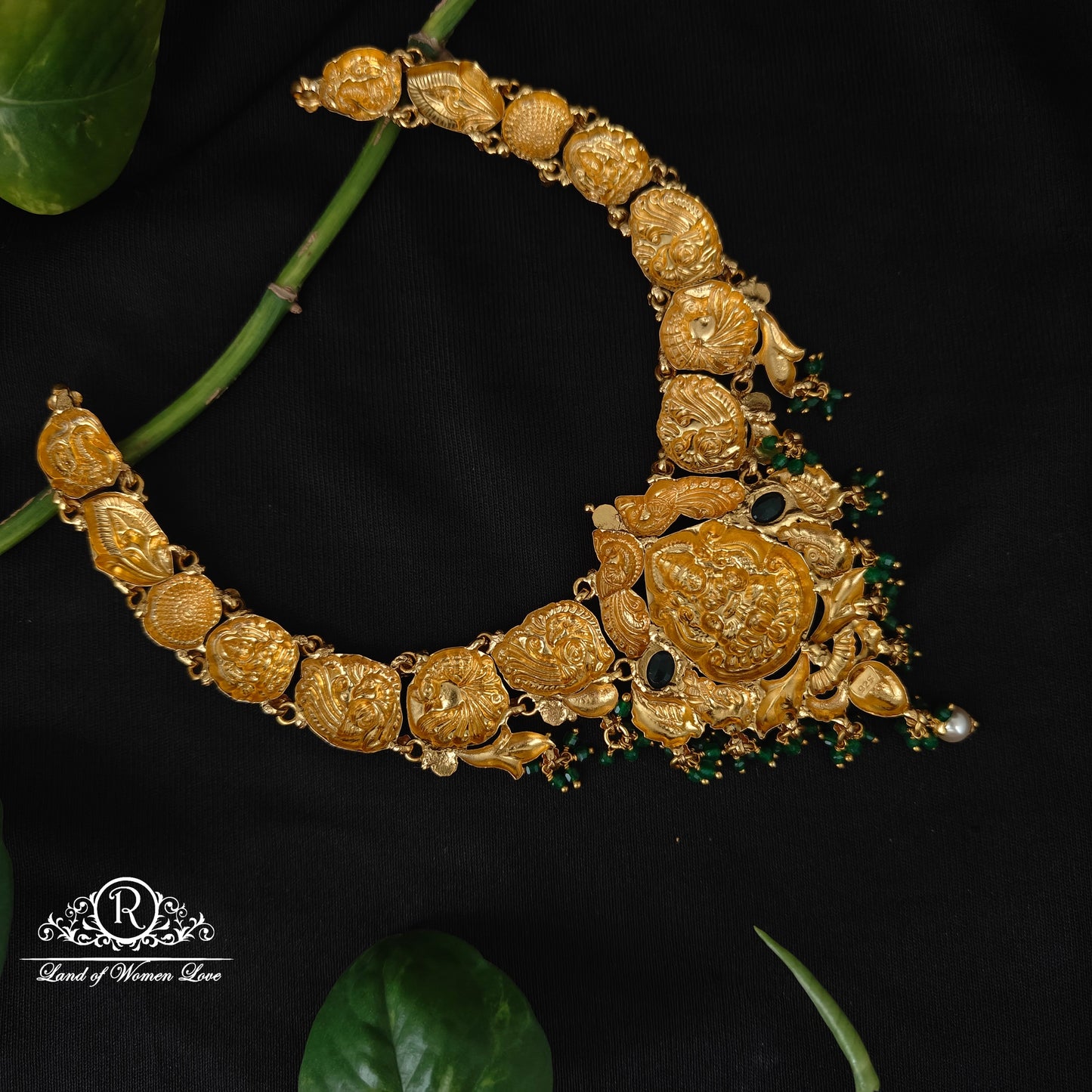 92.5 silver simple and Cute Lakshmi Devi design necklace -RCJR101016