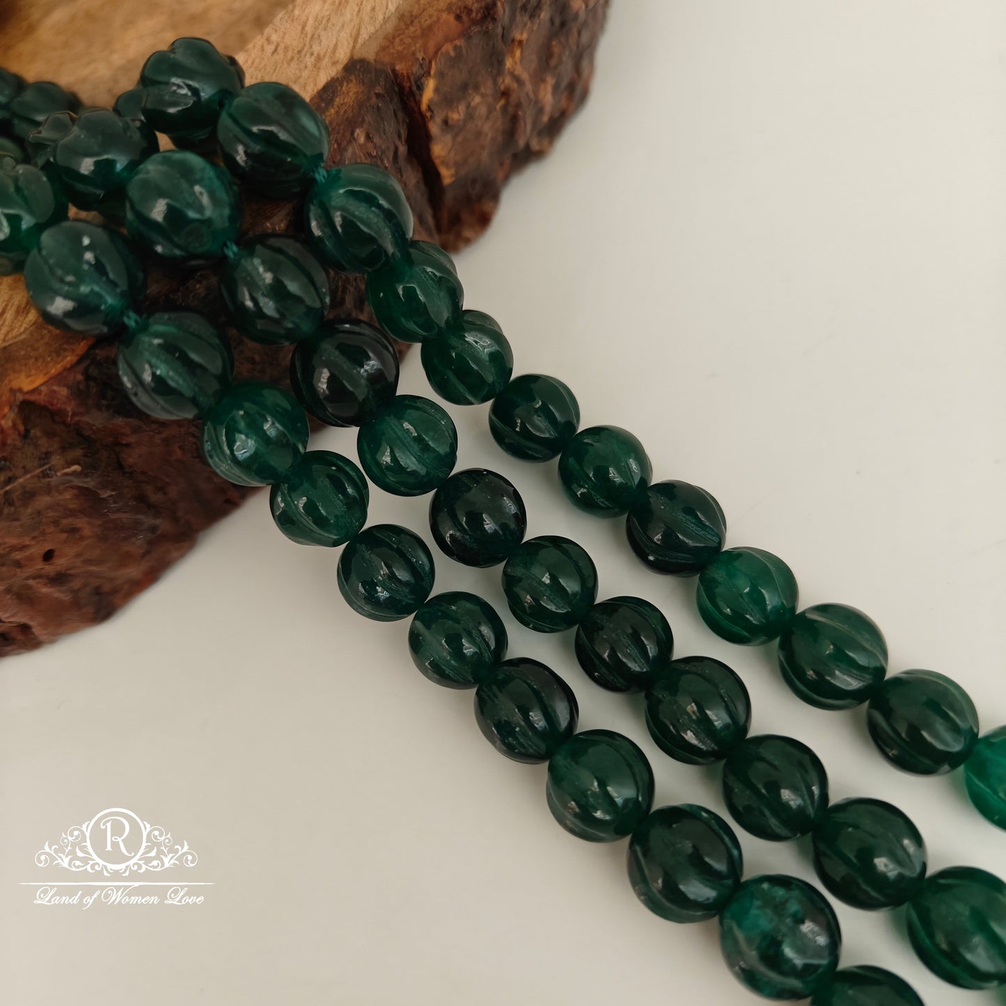 KARBUJA GREEN BEADS-RCJM087
