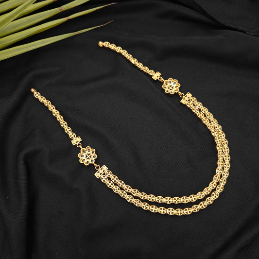 92.5 silver with gold polish necklace -RCH1277