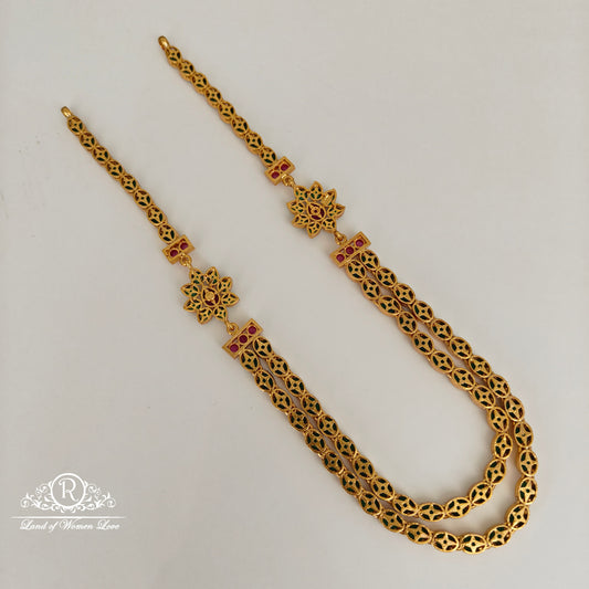 92.5 silver green necklace set-RCL84