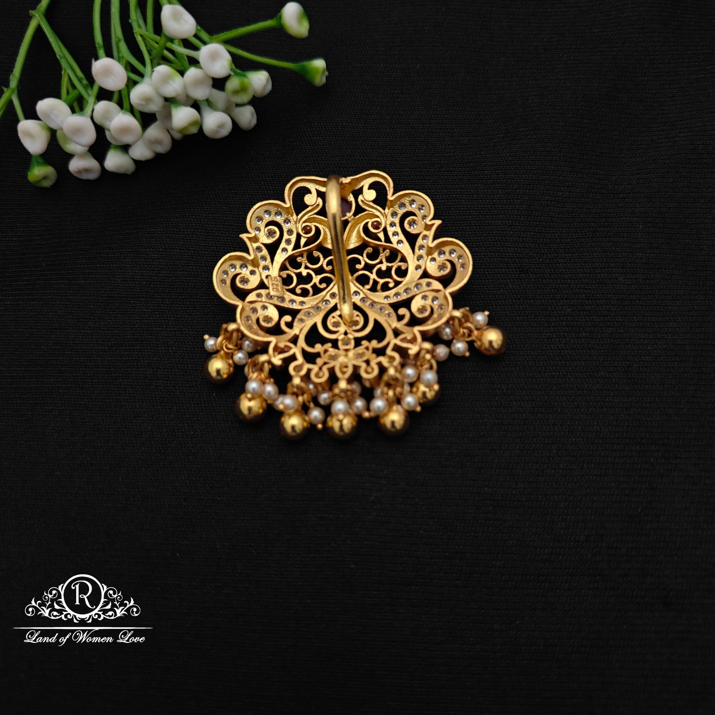 92.5 Silver Stone Pendant-RCCP484