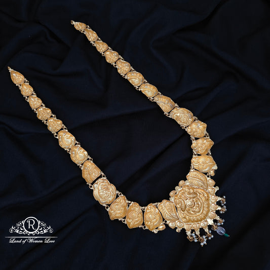 92.5 SILVER LAKSHMI PEACOCK HARAM-RCP192