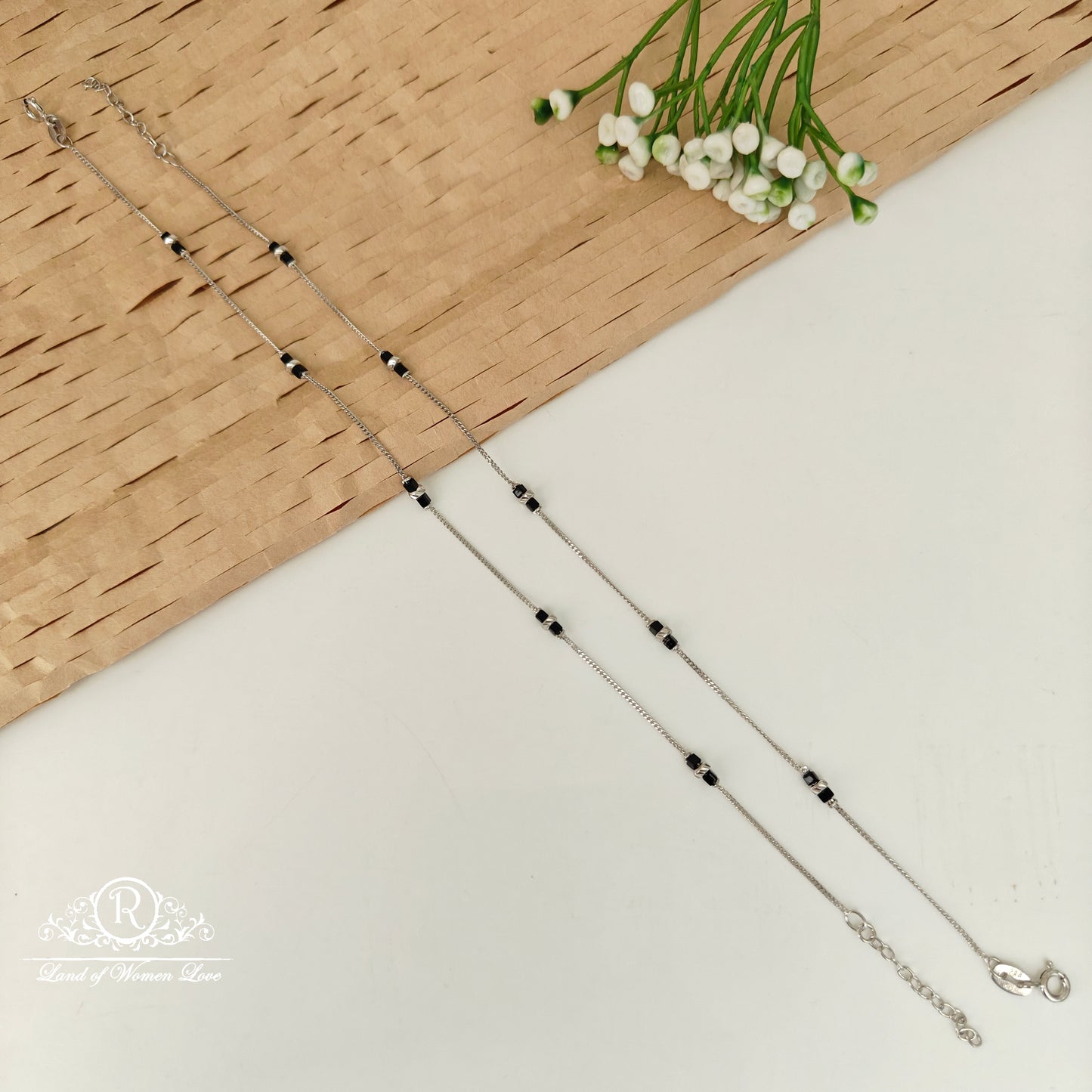 92.5 SILVER POLISH ANKLETS-RCRB32