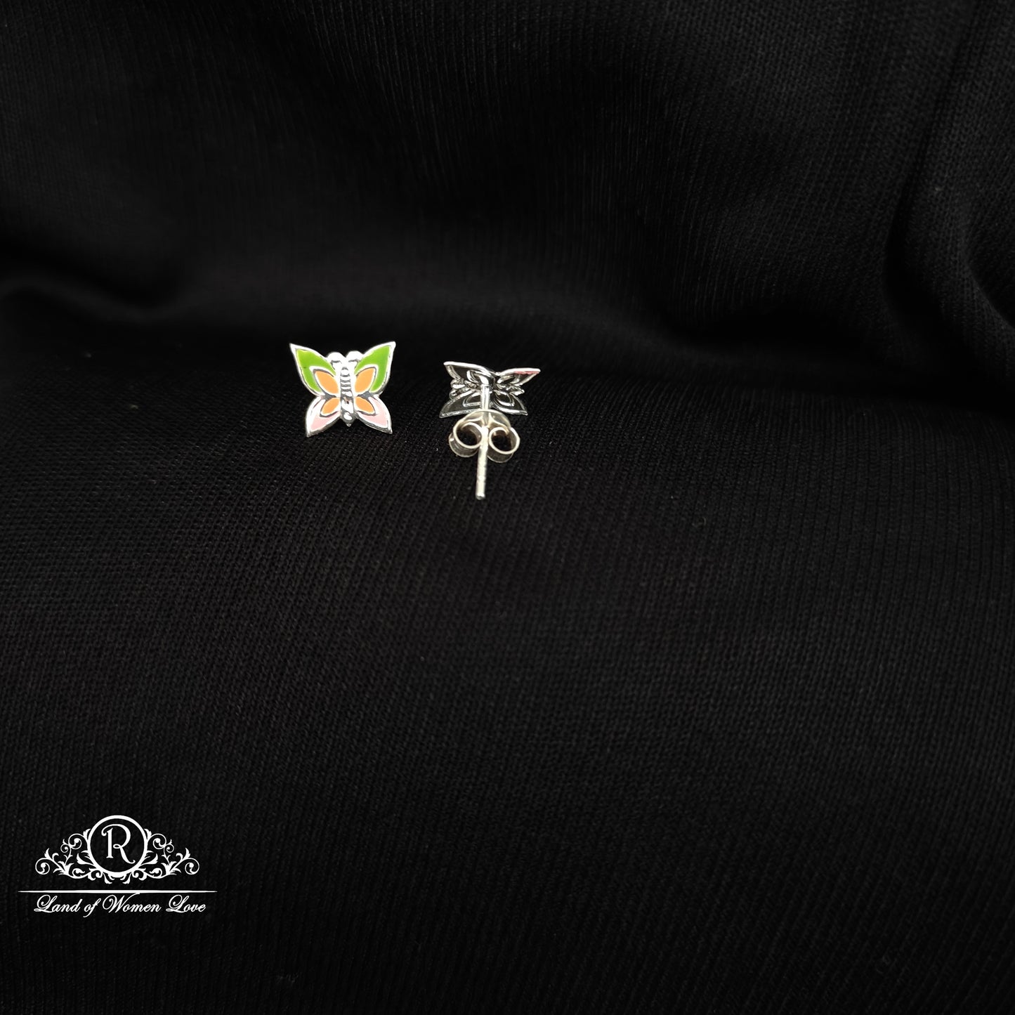 92.5 Silver Butterfly Kids Earrings-RCHS57