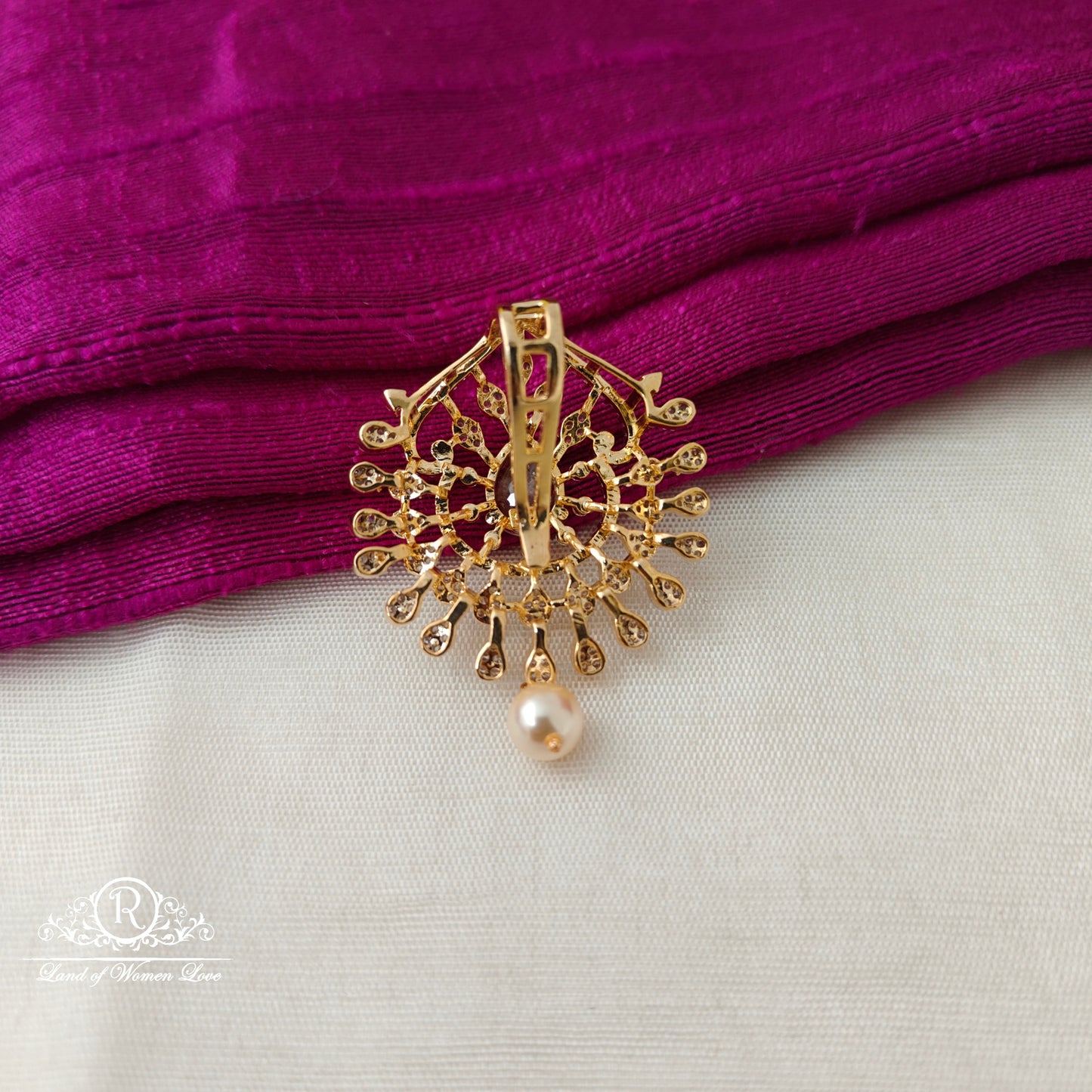 92.5 SILVER Diamond Finishing Pendant-RCSB011