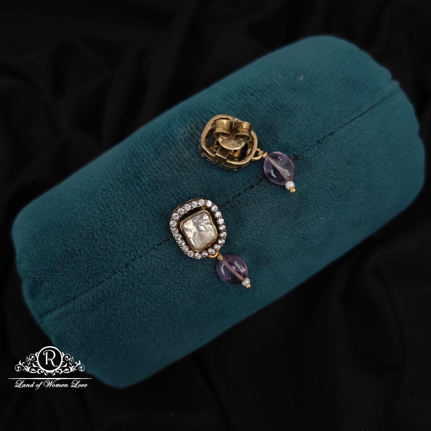 92.5 silver victorian earrings-RCH1153