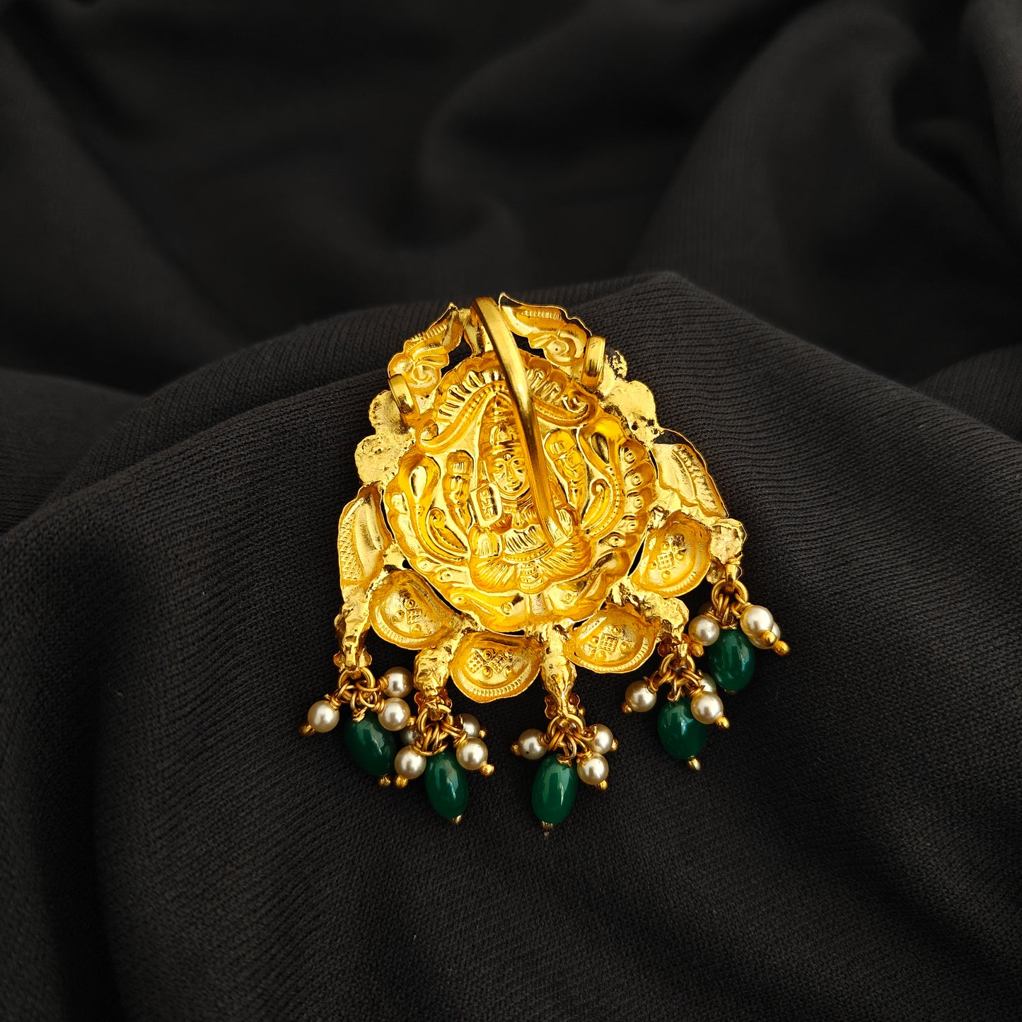 92.5 Silver With Gold Polish Lakshmi Devi Desgin pendant -RCV359
