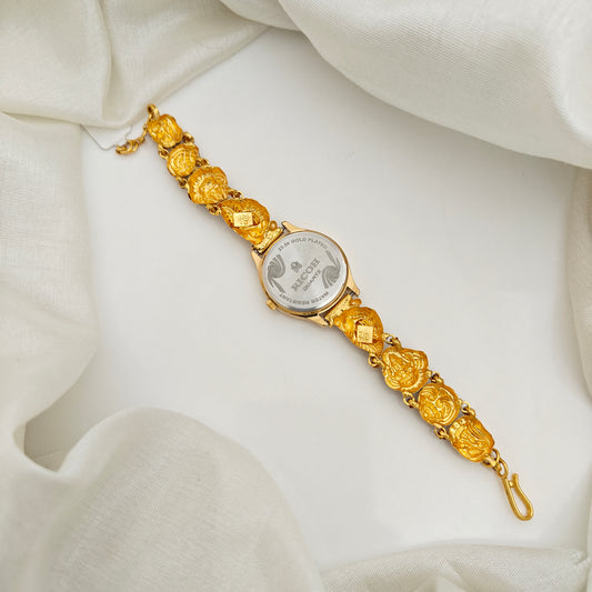 92.5-Silver With Gold Polish Watch Desgin-RCV432