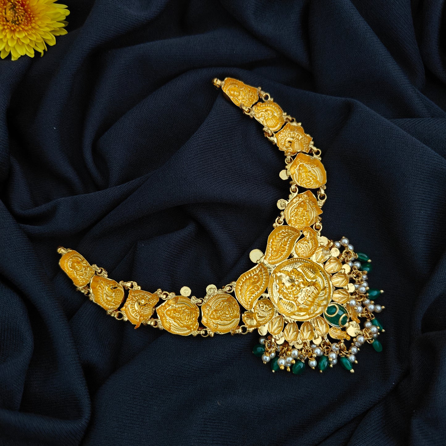 92.5 Silver lakshmi devi Necklace design-RCV322