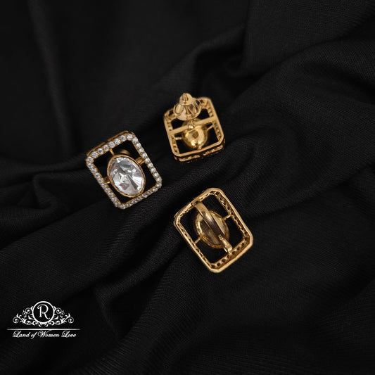 92.5 silver mossinate pendent with earrings set -RCVH43