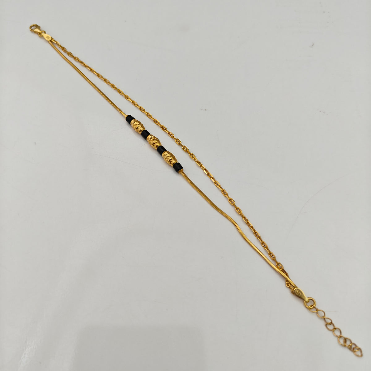 92.5 SILVER ROSE GOLD POLISH BRACELET-RCRB53