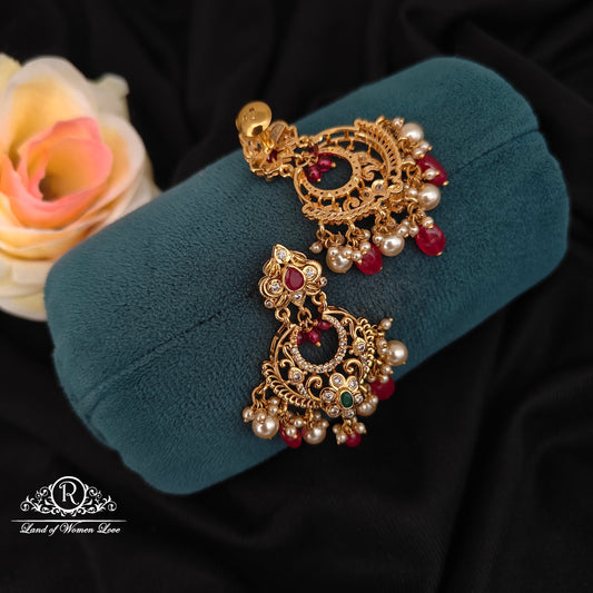 92.5 SILVER CHANDBALI EARRINGS -RCMB013