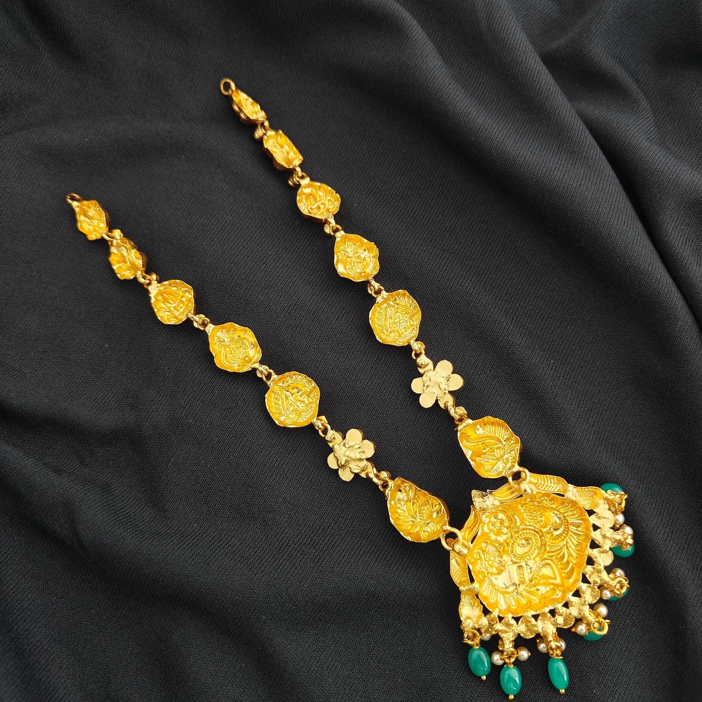 92.5 silver Nakshi Necklace-RCV374