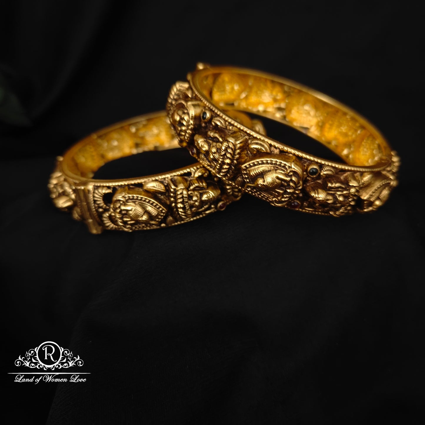 92.5 SILVER LAKSHMI DEVI BANGLES -RCM1378