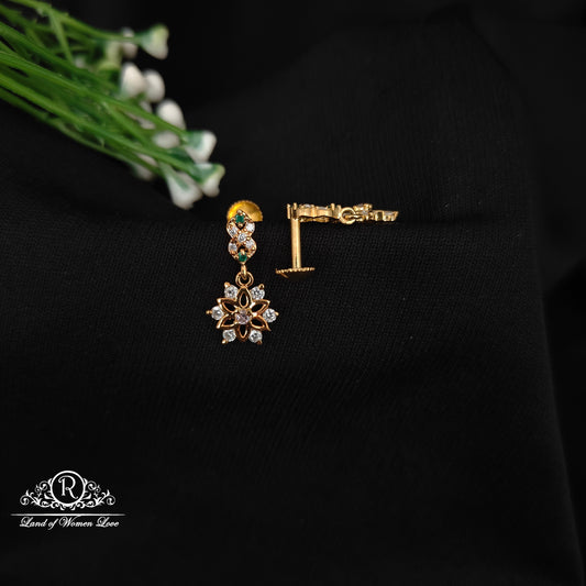 92.5 SILVER STONE EARRINGS-RCHD088