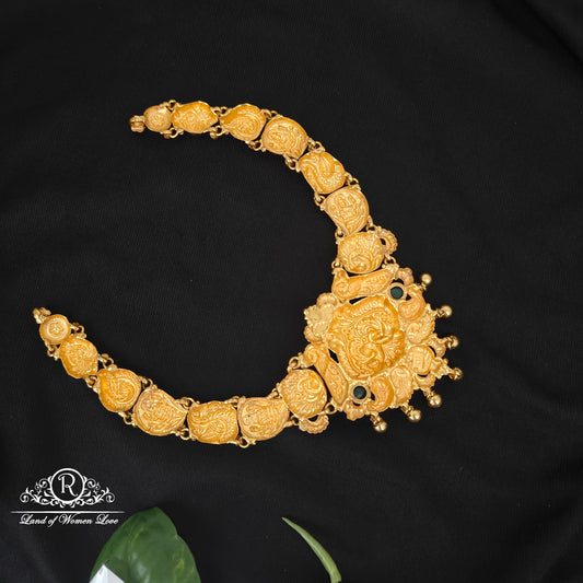 92.5 silver simple and Cute peacock design nakshi necklace -RCJR1025