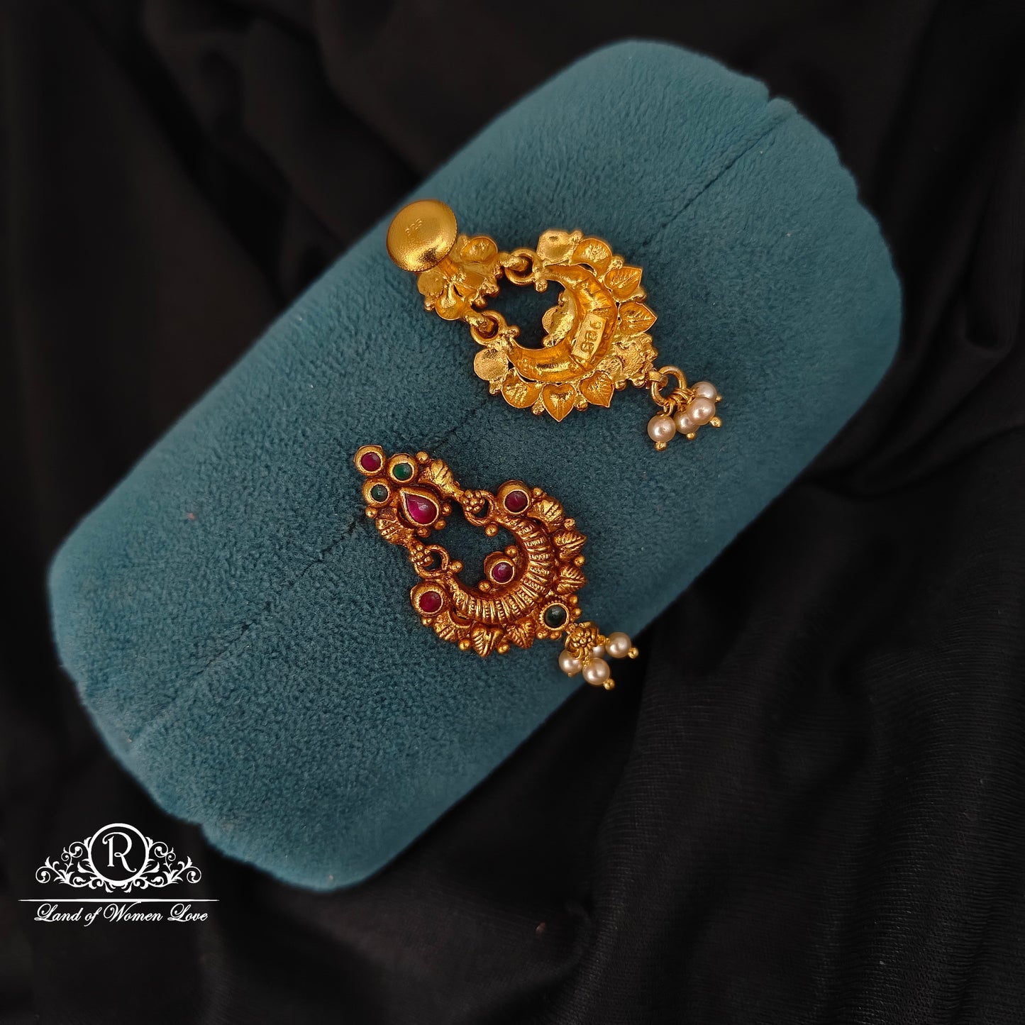 92.5 SILVER CHANDBALI EARRINGS-RCJR1050