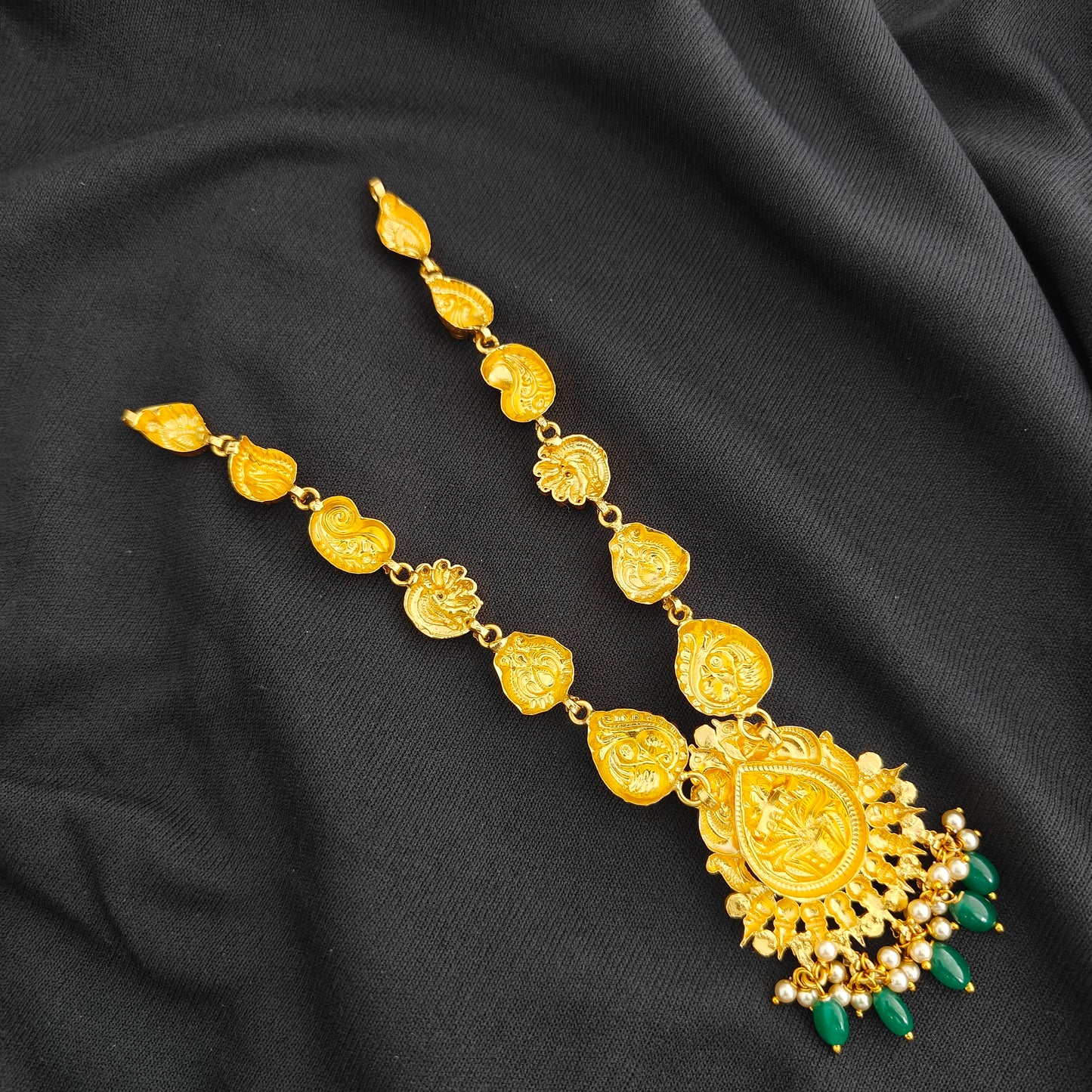 92.5 silver Nakshi Necklace-RCV375