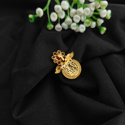 92.5 silver kasu locket with flower design -RCBH078