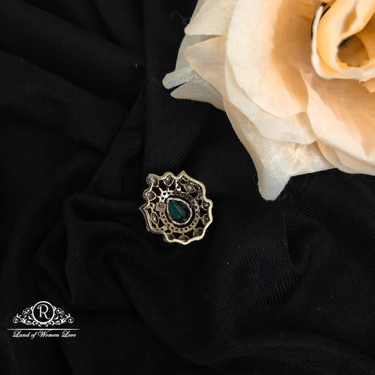 92.5 Silver Mossinate Side Locket -RCMJ280