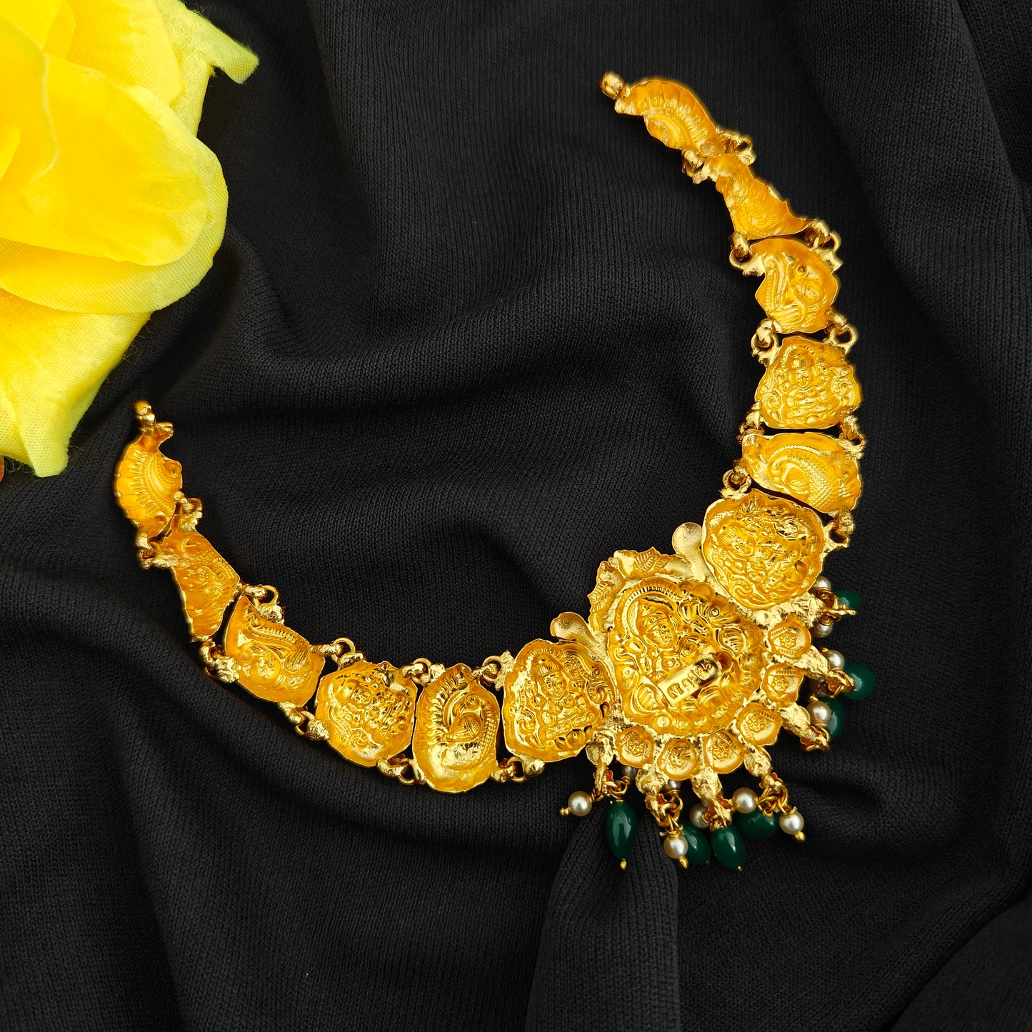 92.5 Silver lakshmi devi Necklace design-RCV341
