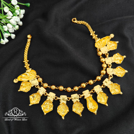 92.5 Silver lakshmi Devi Necklace-RCR095