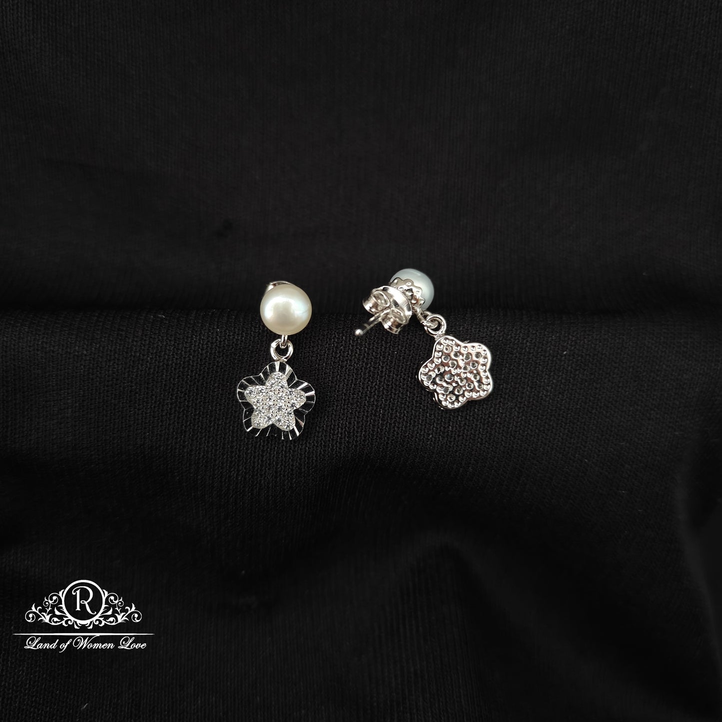 92.5 SILVER PEARL EARRINGS-RCG325