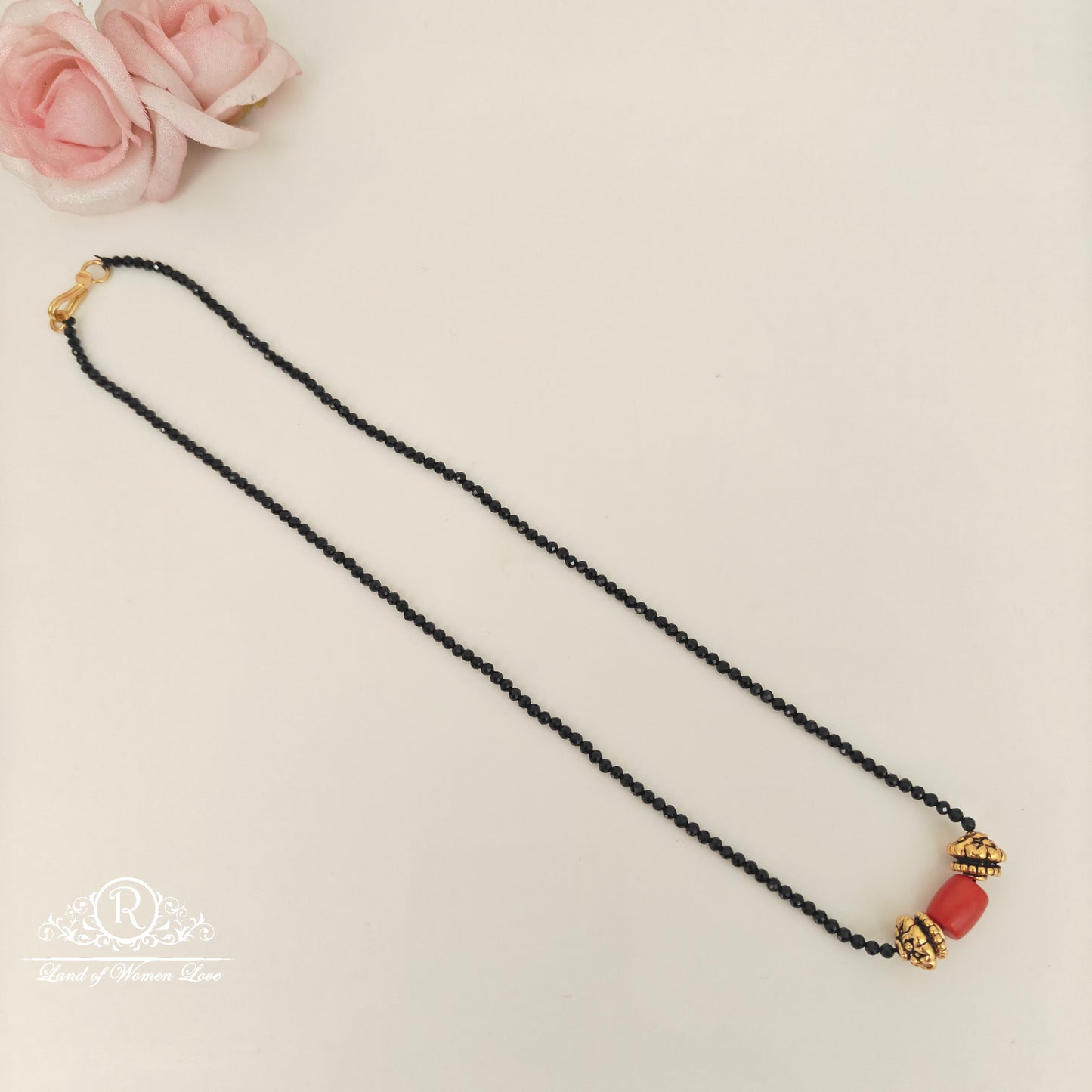 92.5 SILVER BLACK BEADS -RCH1238