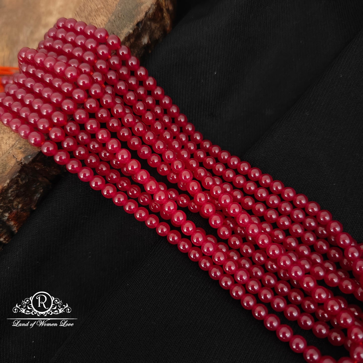 Kempu Round Beads 4mm size-RCJM300