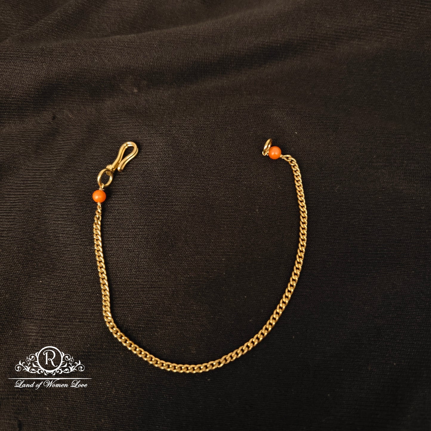 92.5 silver simple and Cute coral beads with chain bracelet -RCH1034-1