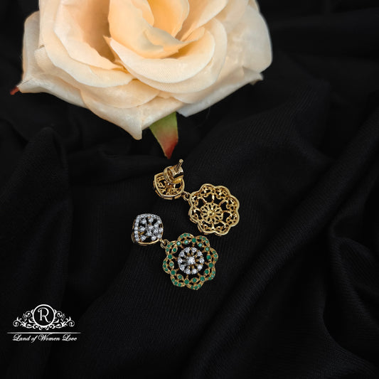 92.5 SILVER DIAMOND EARRINGS- RCZ1092-1