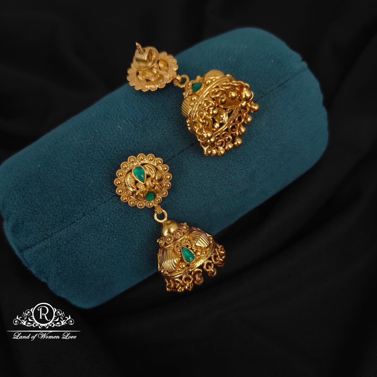 92.5 silver simple and Cute Jumkas -RCH1015