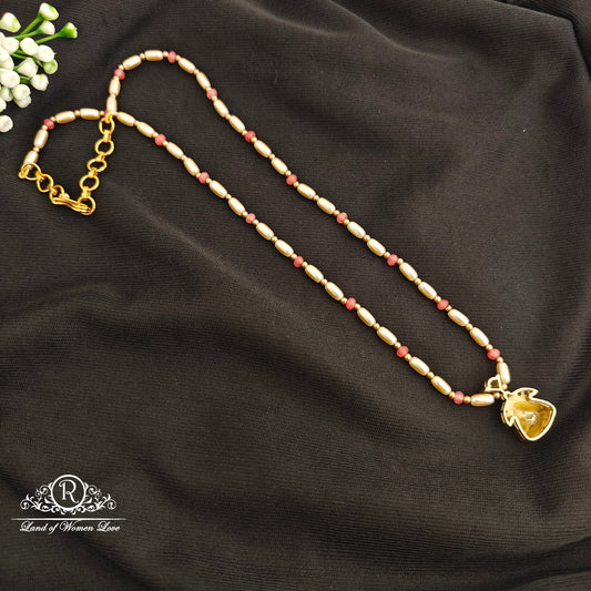 92.5 Silver Pearl Chain With Pendant -RCSB027