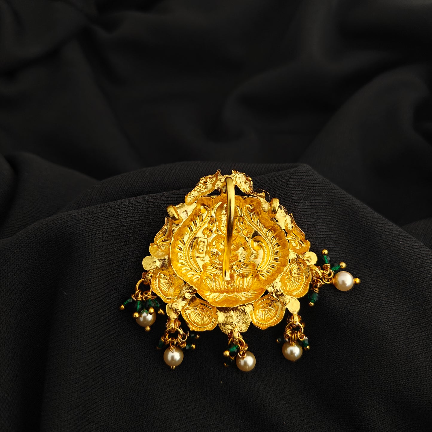 92.5 Silver With Gold Polish Lakshmi Devi Desgin pendant -RCV357