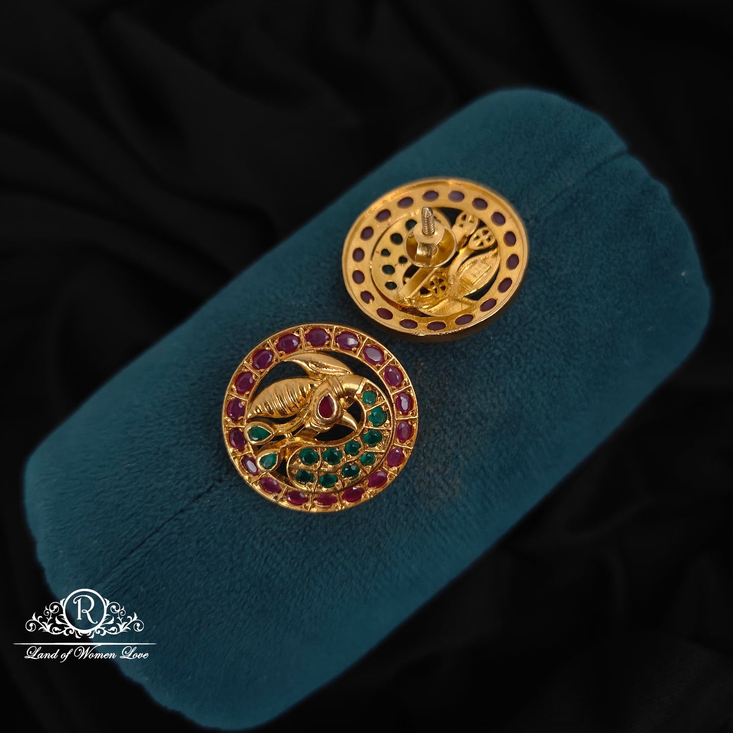 92.5 silver peacock earrings -SA207