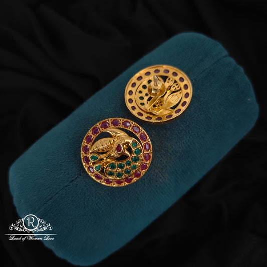 92.5 silver peacock earrings -SA207