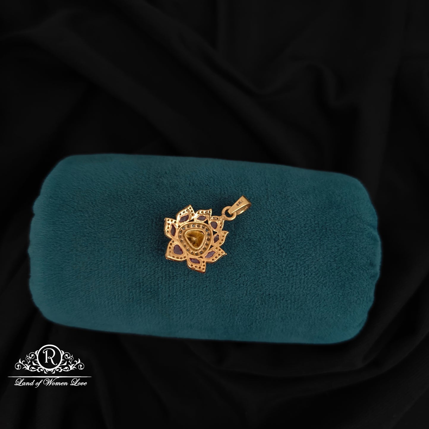 92.5 silver mossinate locket-RCJN010