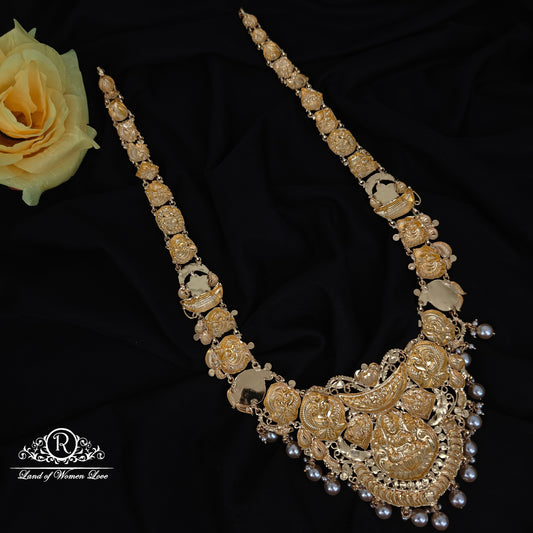 92.5 SILVER LAKSHMI DEVI KUNDAN HARAM-RCMB005