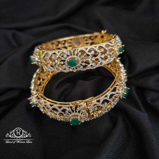 92.5 SILVER DIAMOND FINISHING BANGLES-RCZP02