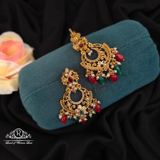 92.5 SILVER CHANDBALI EARRINGS -RCMB015