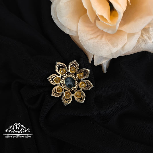 92.5 Silver Mossinate Side Locket -RCMJ278