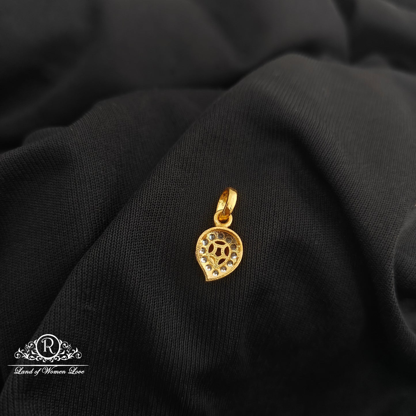 92.5 Silver Mango design with gold polish locket-RCR259