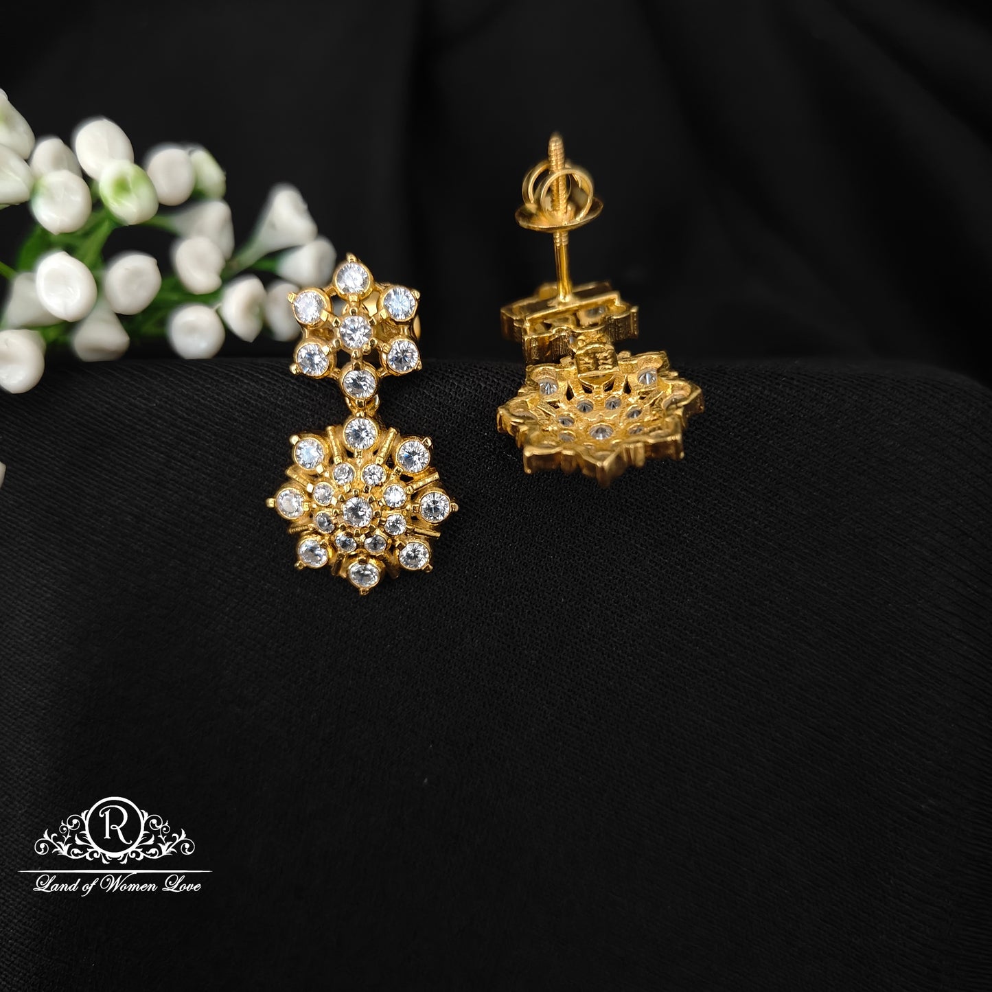 92.5 silver simple and Cute earrings -S366