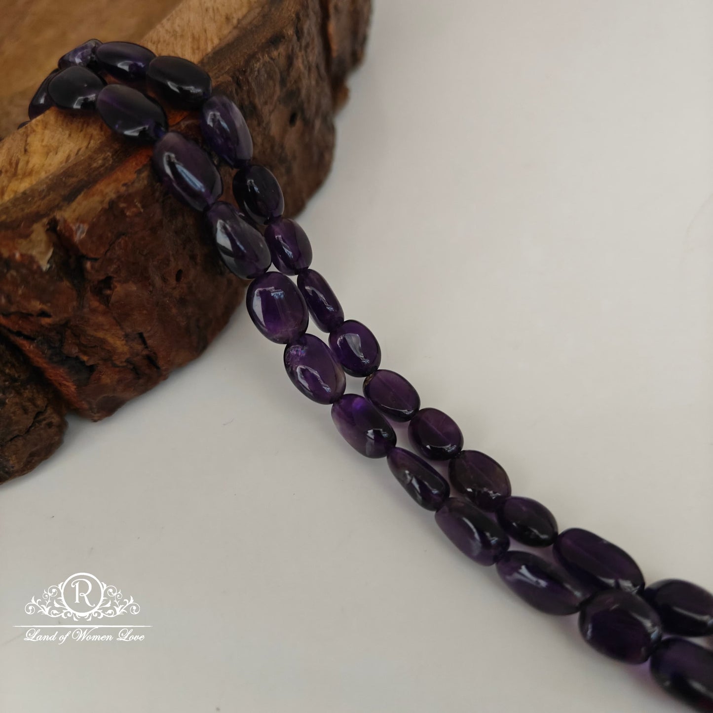 EMETHIST OVAL BEADS-RCJM186
