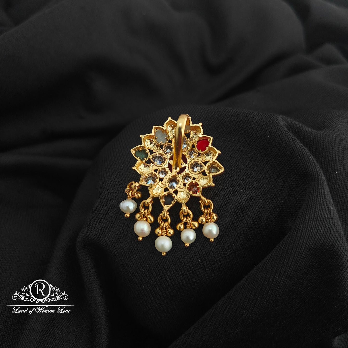 92.5 Silver with gold polish pendant -RCR226